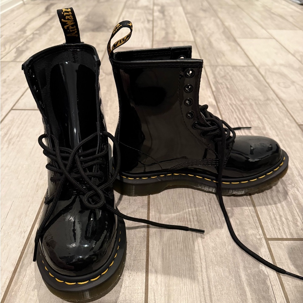 Dr. Martens Shiny Black Combat Boots